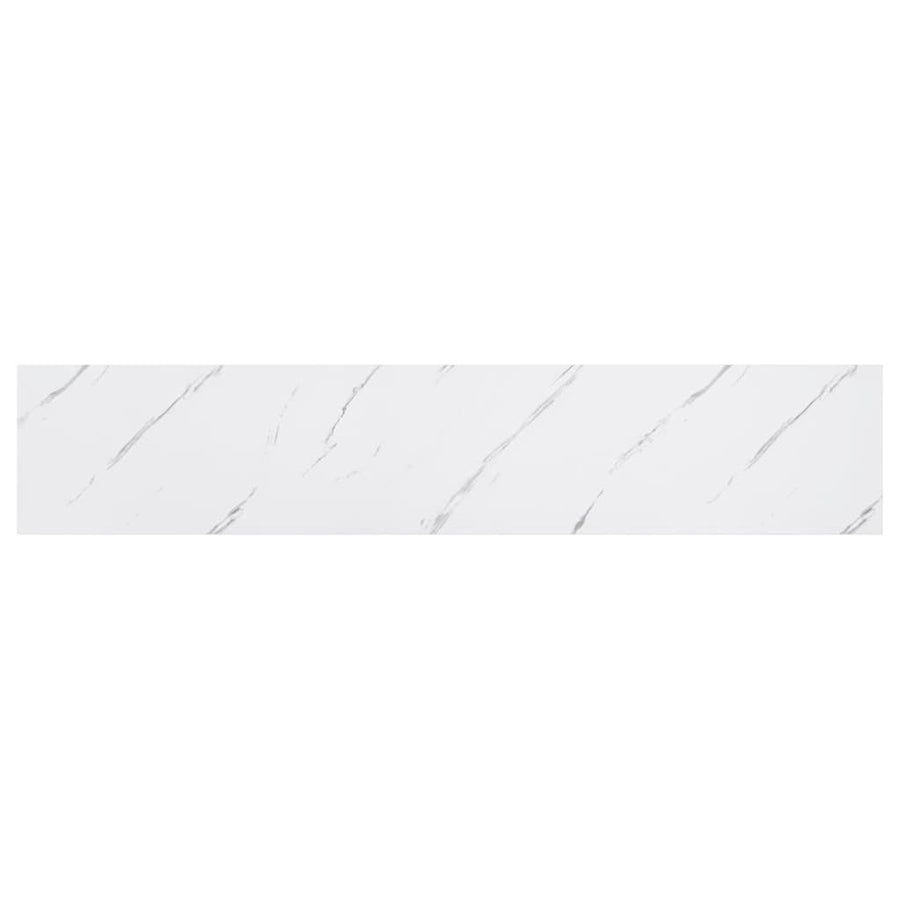 Wandplank 2 pcs Wit Marmer 120 x 23,5 x 4 cm Bewerkt hout