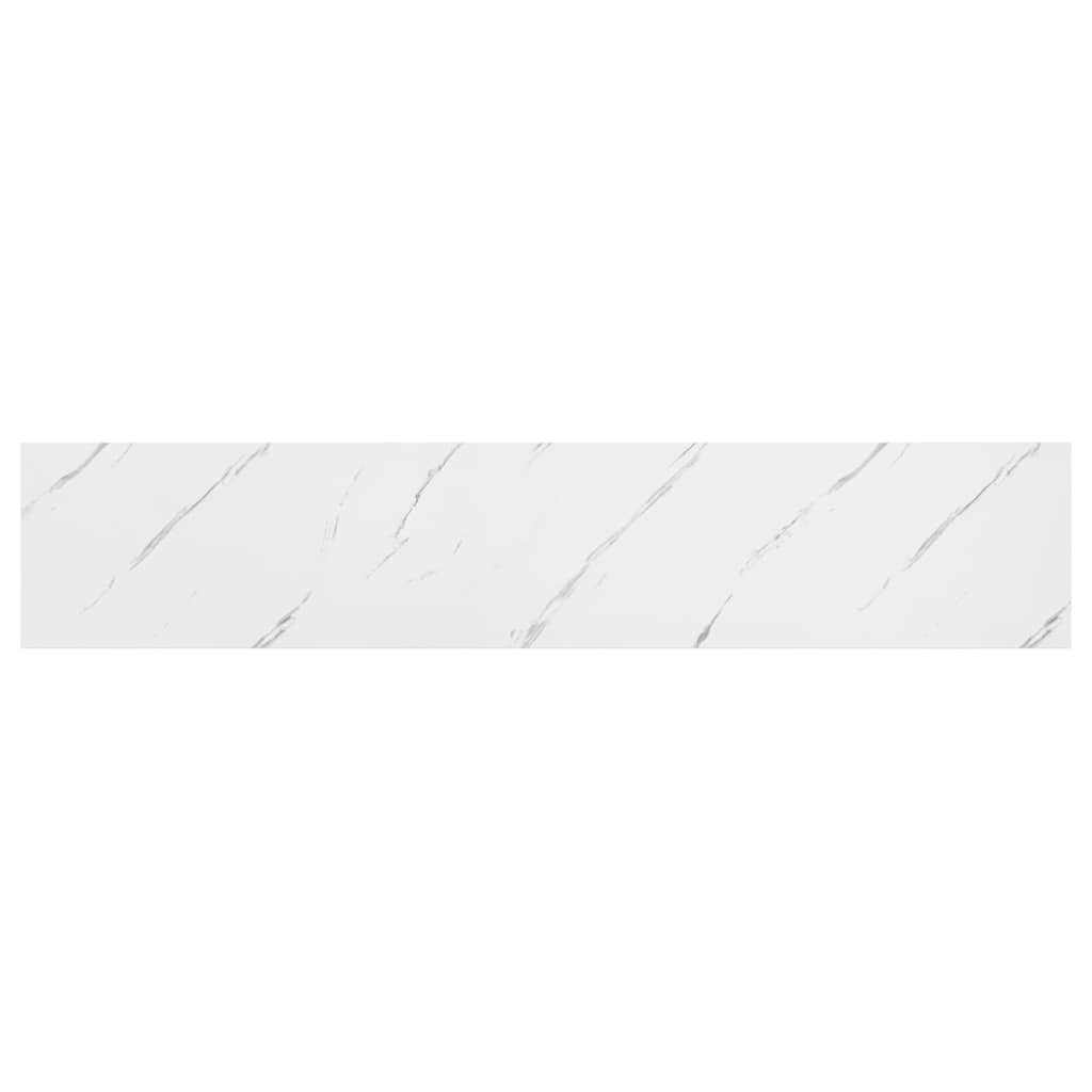 Wandplank 4 pcs Wit Marmer 120 x 23,5 x 4 cm Bewerkt hout