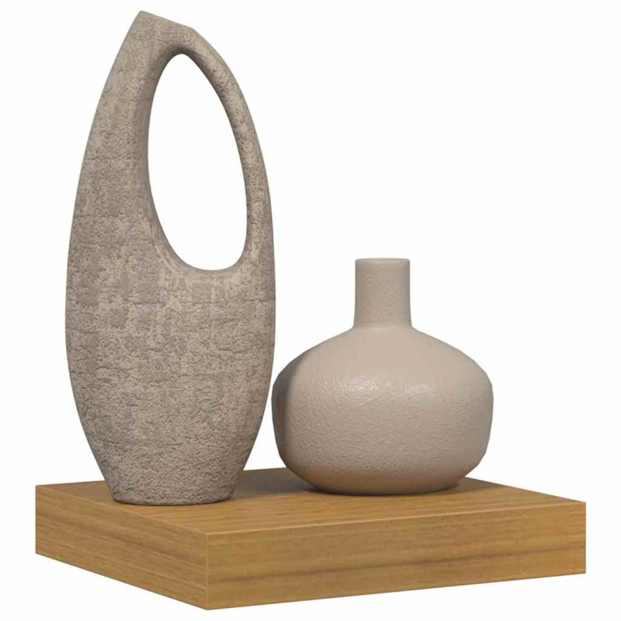 Wandplank Wandgemonteerd Beige 23 x 23,5 x 4 cm Bewerkt hout