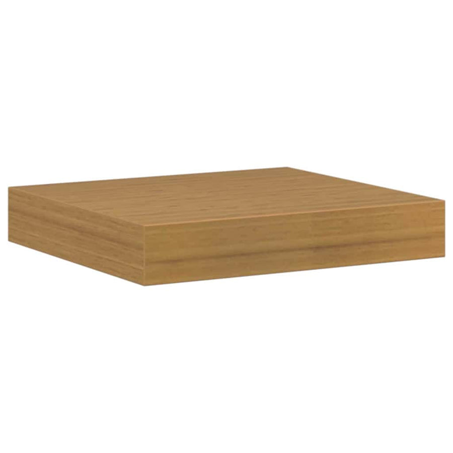 Wandplank met opslag 2 pcs Beige 23 x 23,5 x 4 cm Bewerkt hout