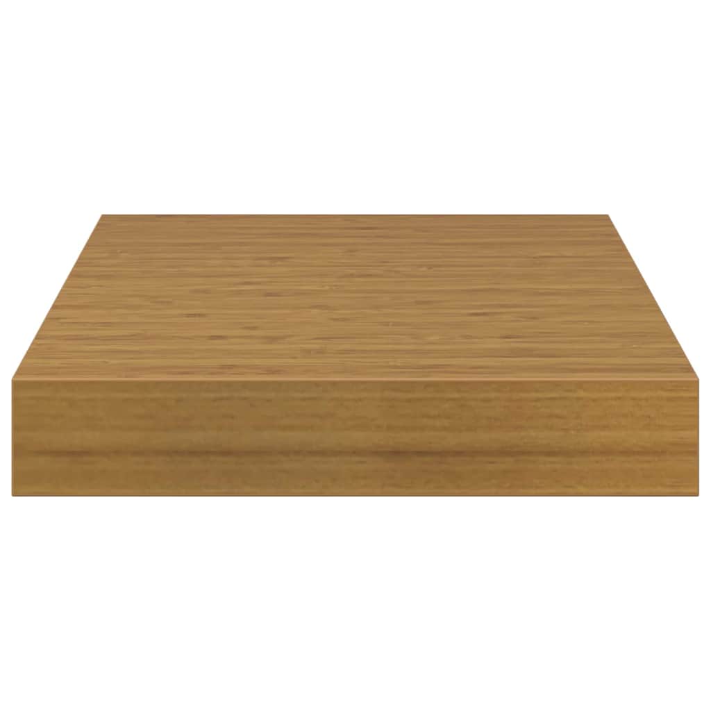 Wandplank met opslag 2 pcs Beige 23 x 23,5 x 4 cm Bewerkt hout