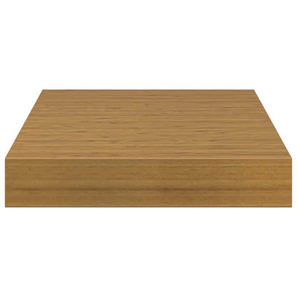 Wandplank met opslag 2 pcs Beige 23 x 23,5 x 4 cm Bewerkt hout