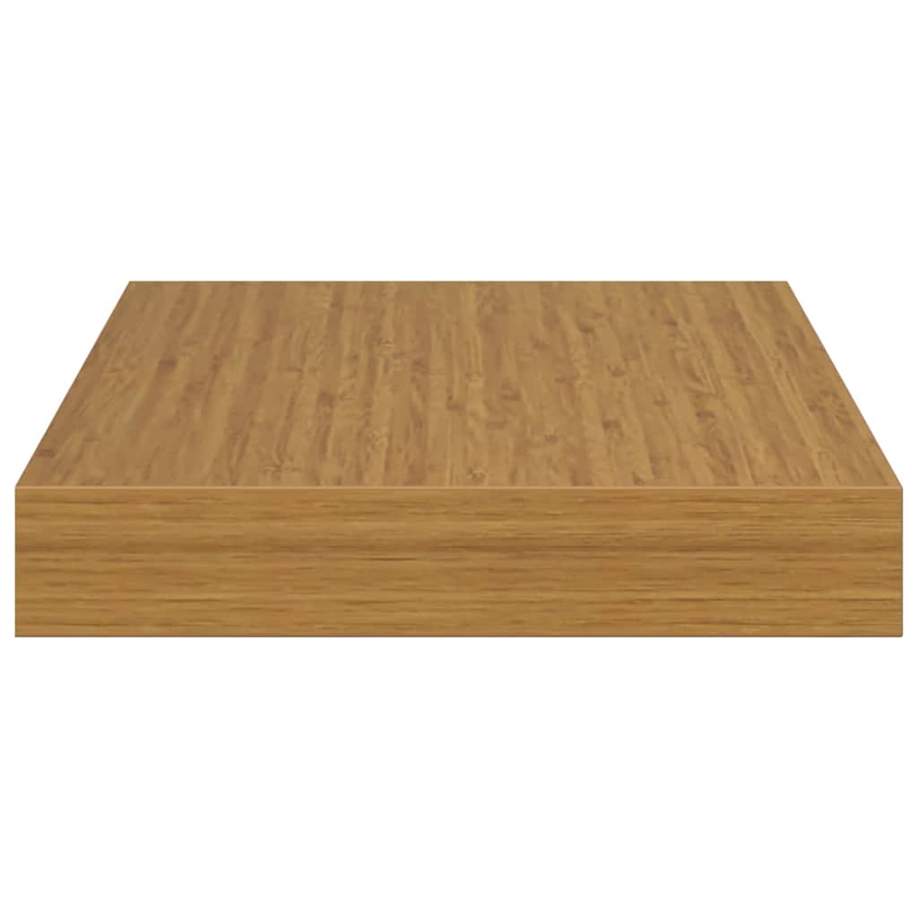 Wandplank met opslag 2 pcs Beige 23 x 23,5 x 4 cm Bewerkt hout