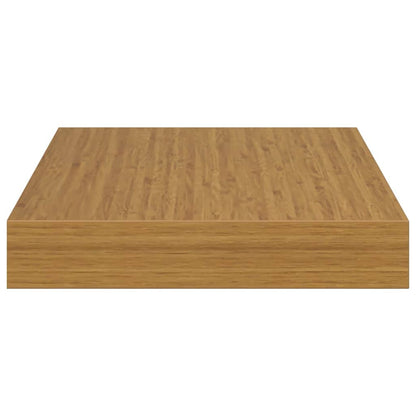 Wandplank met opslag 2 pcs Beige 23 x 23,5 x 4 cm Bewerkt hout