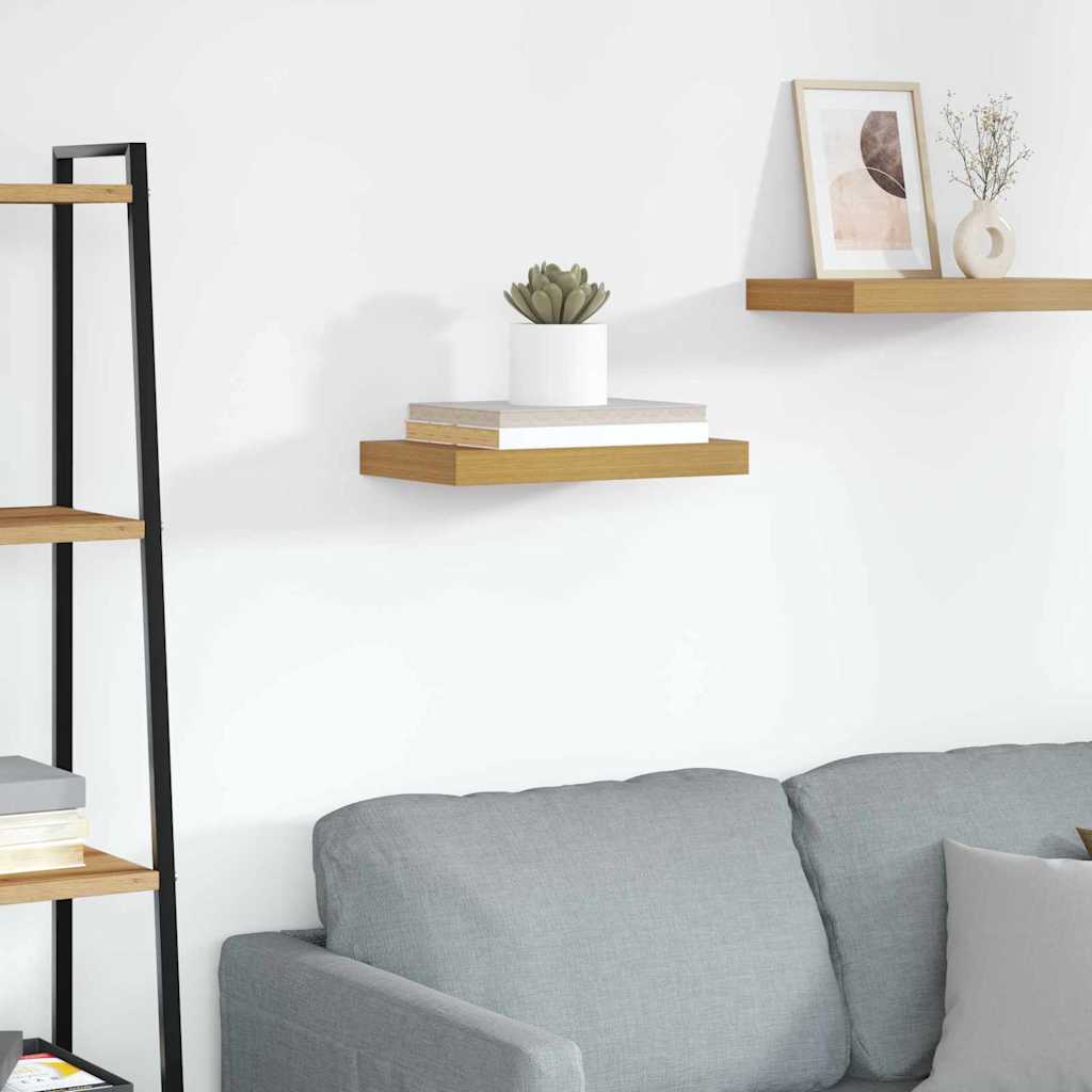 Wandplank Wandgemonteerd Beige 40 x 23,5 x 4 cm Bewerkt hout