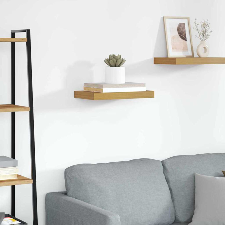 Wandplank Wandgemonteerd Beige 40 x 23,5 x 4 cm Bewerkt hout