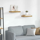 Wall shelf with storage 2 pcs Beige 40 x 23.5 x 4 cm Engineered wood