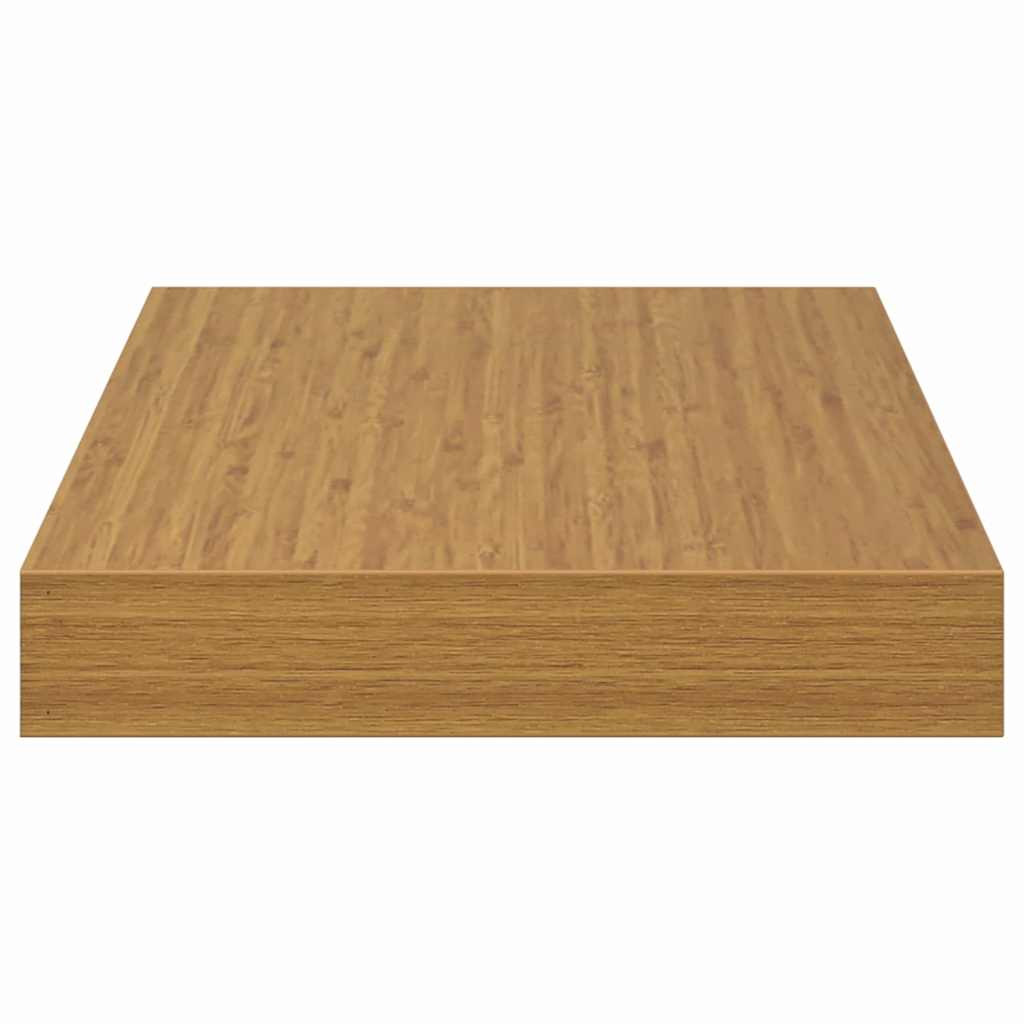 Wandplank met opslag 2 pcs Beige 40 x 23,5 x 4 cm Bewerkt hout