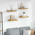 Wall Shelf with Storage 4 pcs Beige 40 x 23.5 x 4 cm Engineered Wood