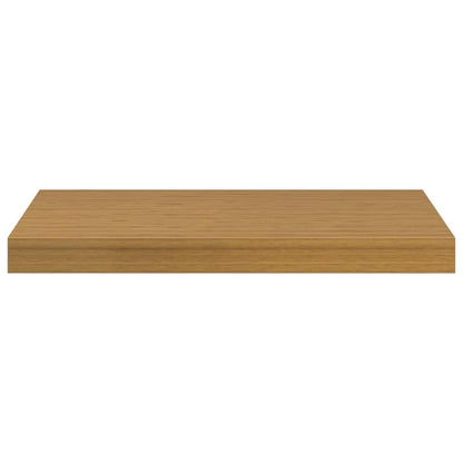 Wandplank met opslag 2 pcs Beige 50 x 23 x 4 cm Bewerkt hout