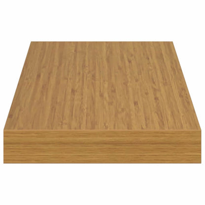 Wandplank met opslag 2 pcs Beige 50 x 23 x 4 cm Bewerkt hout
