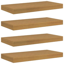 Wandplank met opslag 4 pcs Beige 50 x 23,5 x 4 cm Bewerkt hout