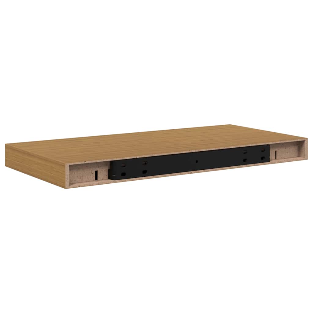 Wandplank met opslag 4 pcs Beige 50 x 23,5 x 4 cm Bewerkt hout