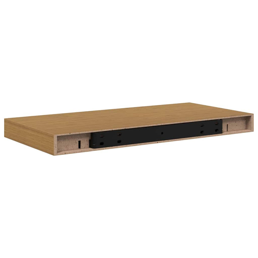 Wandplank met opslag 4 pcs Beige 50 x 23,5 x 4 cm Bewerkt hout