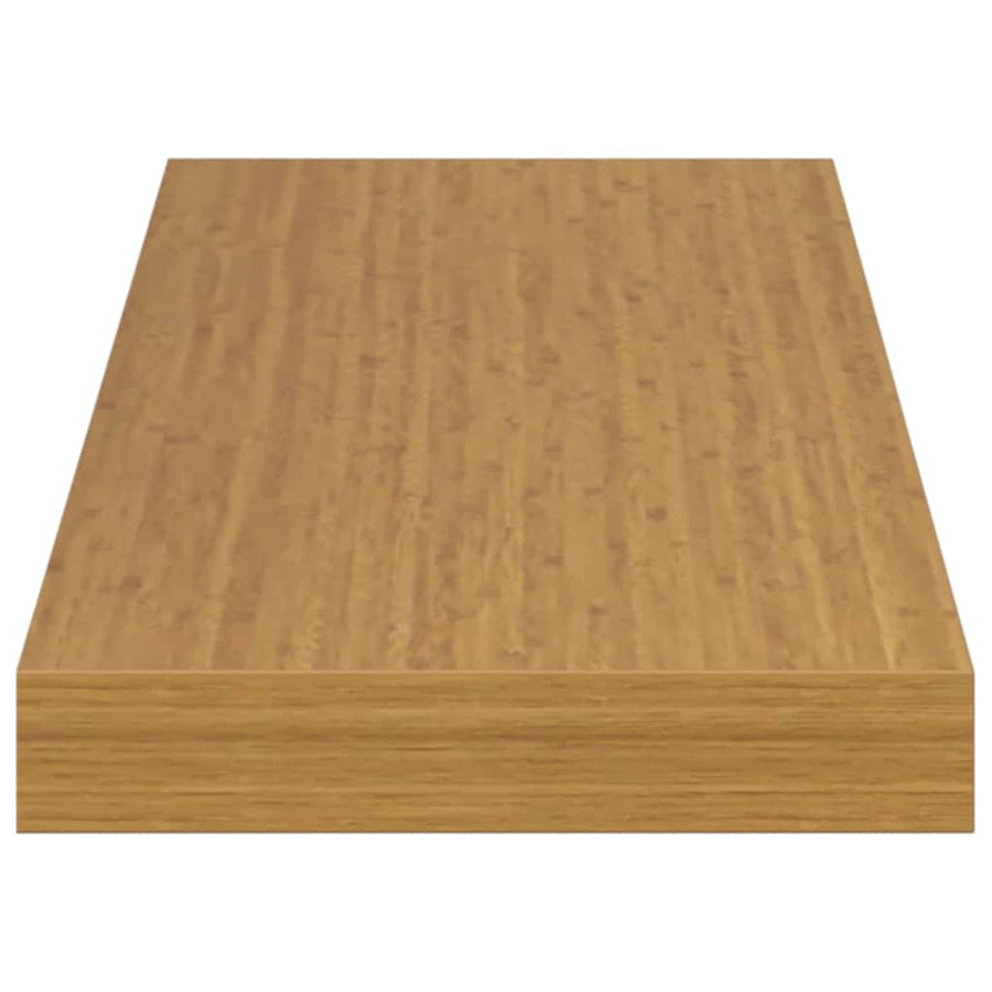 Wandplank met opslag 2 pcs Beige 60 x 23,5 x 4 cm Bewerkt hout