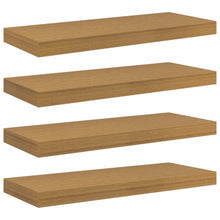 Wandplank met opslag 4 pcs Beige 50 x 23 x 4 cm Bewerkt hout