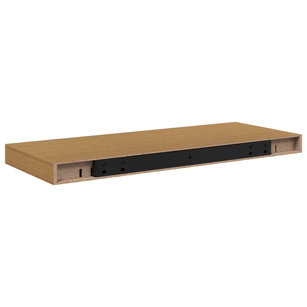 Wandplank met opslag 4 pcs Beige 50 x 23 x 4 cm Bewerkt hout