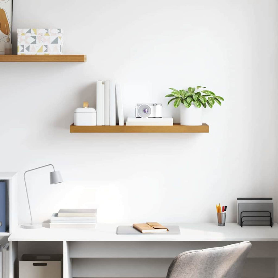 Wandplank Wandgemonteerd Beige 80 x 23,5 x 4 cm Bewerkt hout