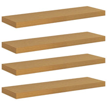 Wandplank met opslag 4 pcs Beige 80 x 23,5 x 4 cm Bewerkt hout