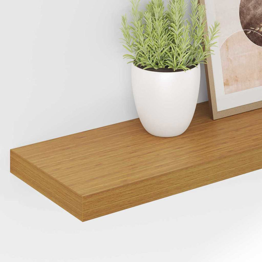 Wandplank Wandgemonteerd Beige 90 x 23,5 x 4 cm Bewerkt hout