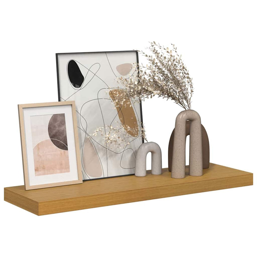 Wandplank Wandgemonteerd Beige 90 x 23,5 x 4 cm Bewerkt hout