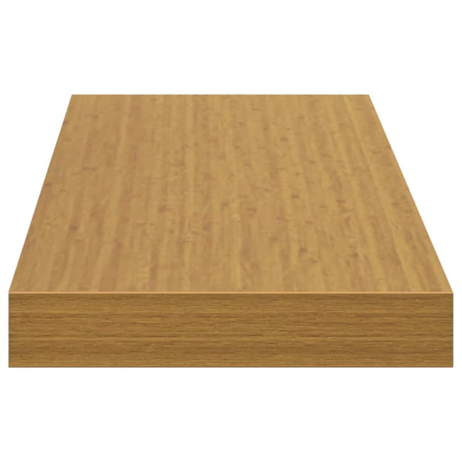 Wandplank met opslag 4 pcs Beige 90 x 23,5 x 4 cm Bewerkt hout