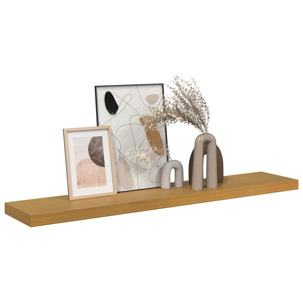 Wandplank Wandgemonteerd Beige 120 x 23,5 x 4 cm Bewerkt hout