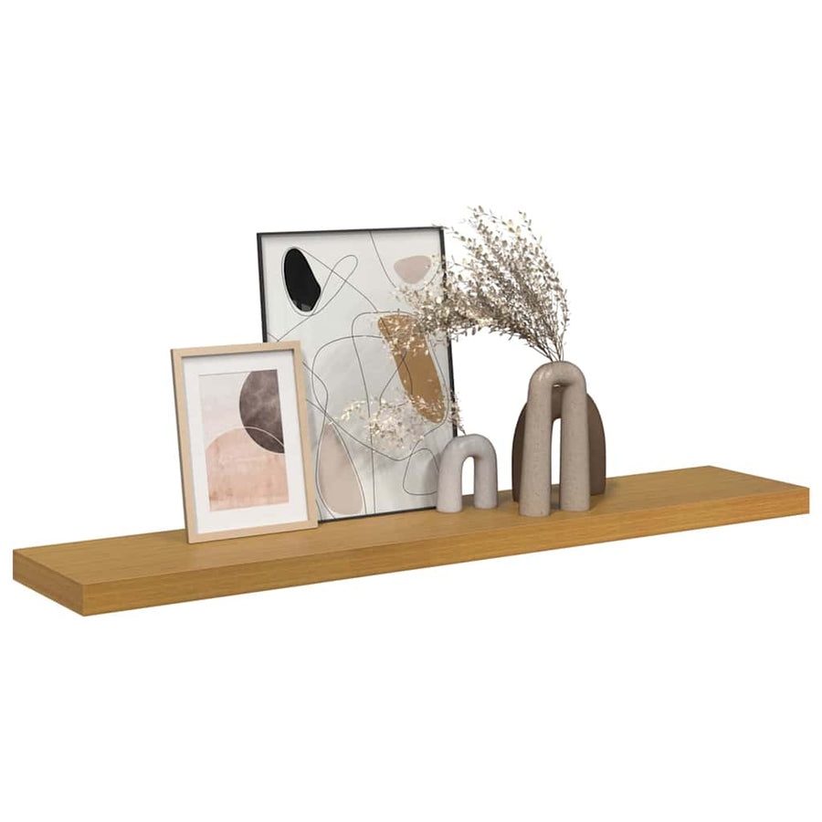 Wandplank Wandgemonteerd Beige 120 x 23,5 x 4 cm Bewerkt hout