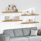 Wandplank 4 stuks 120x23.5x4 cm bewerkt hout beige