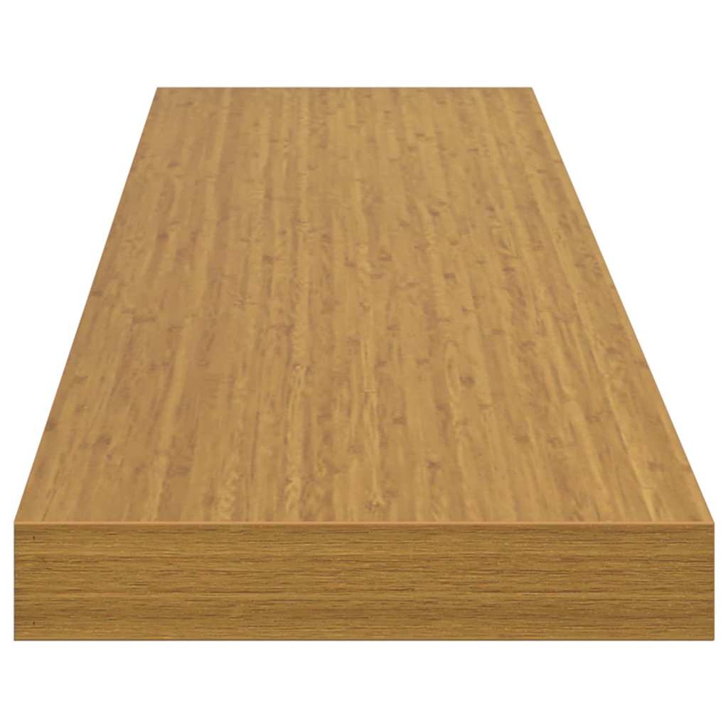 Wandplank met opslag 4 pcs Beige 120 x 23,5 x 4 cm Bewerkt hout