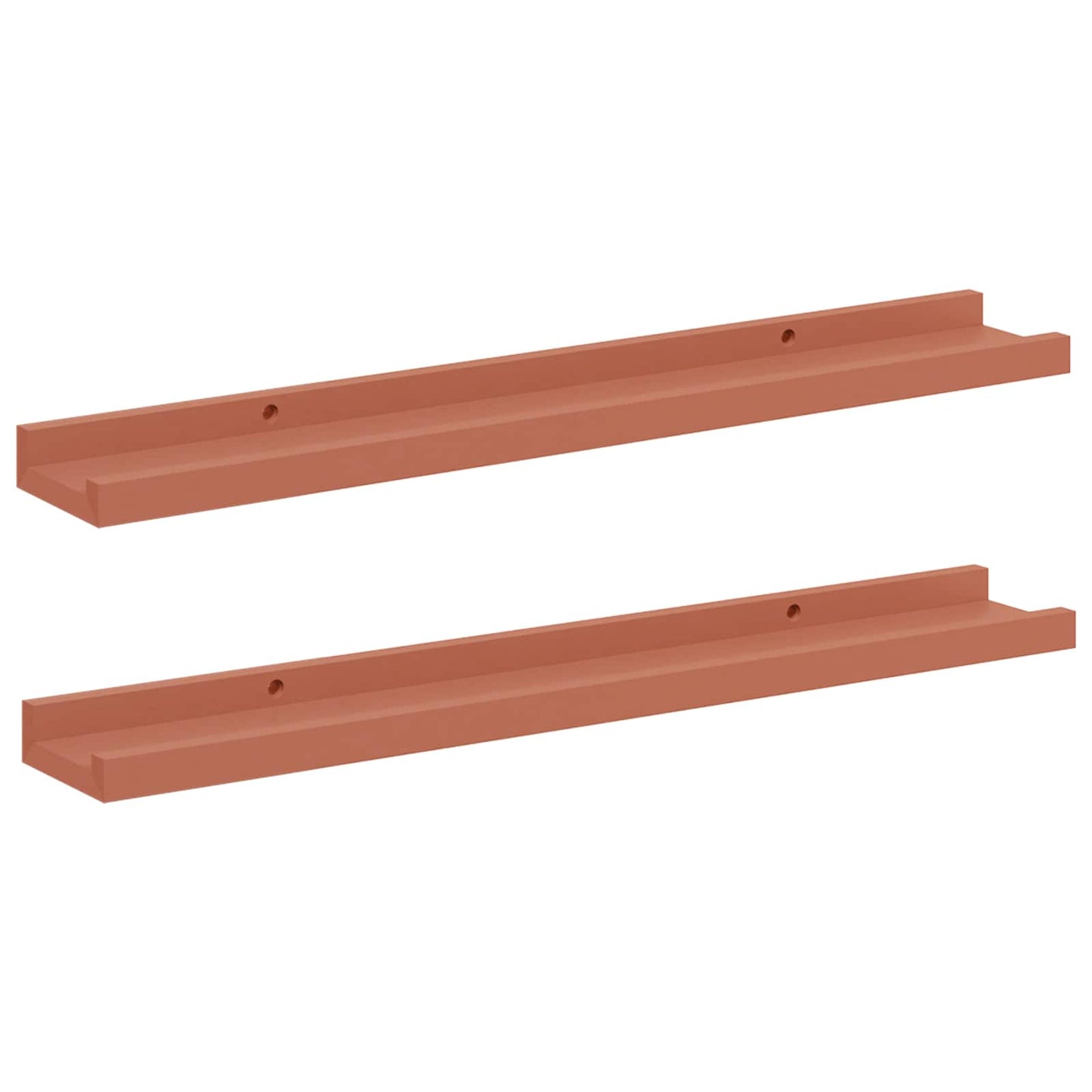 Wandplank met plank 2 pcs Rood 60 x 9 x 3 cm Bewerkt hout