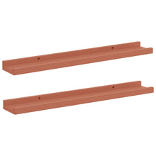 Wandplank met plank 2 pcs Rood 60 x 9 x 3 cm Bewerkt hout