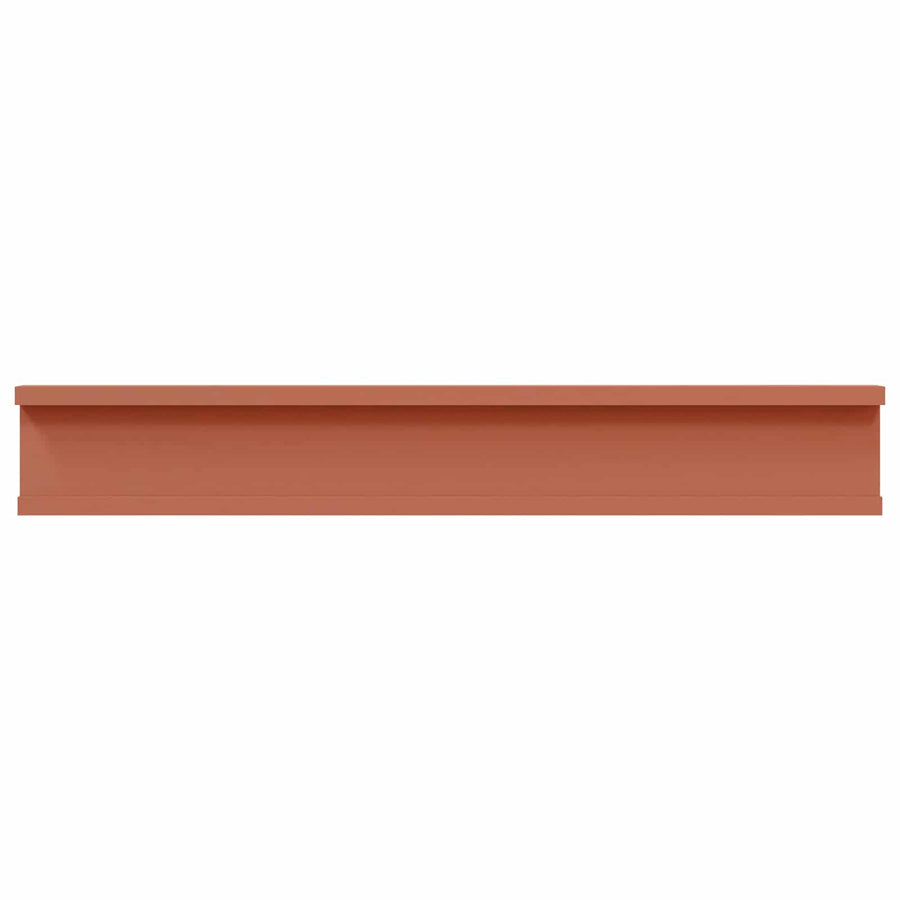 Wandplank met plank 2 pcs Rood 60 x 9 x 3 cm Bewerkt hout