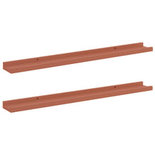 Wandplank met plank 2 pcs Rood 80 x 9 x 3 cm Bewerkt hout