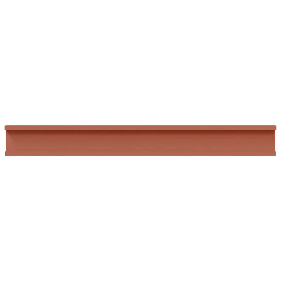 Wandplank met plank 2 pcs Rood 80 x 9 x 3 cm Bewerkt hout