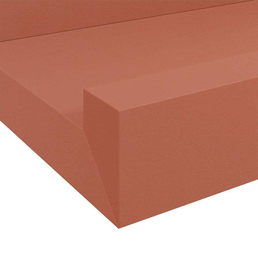 Wandplank met plank 2 pcs Rood 100 x 9 x 3 cm Bewerkt hout