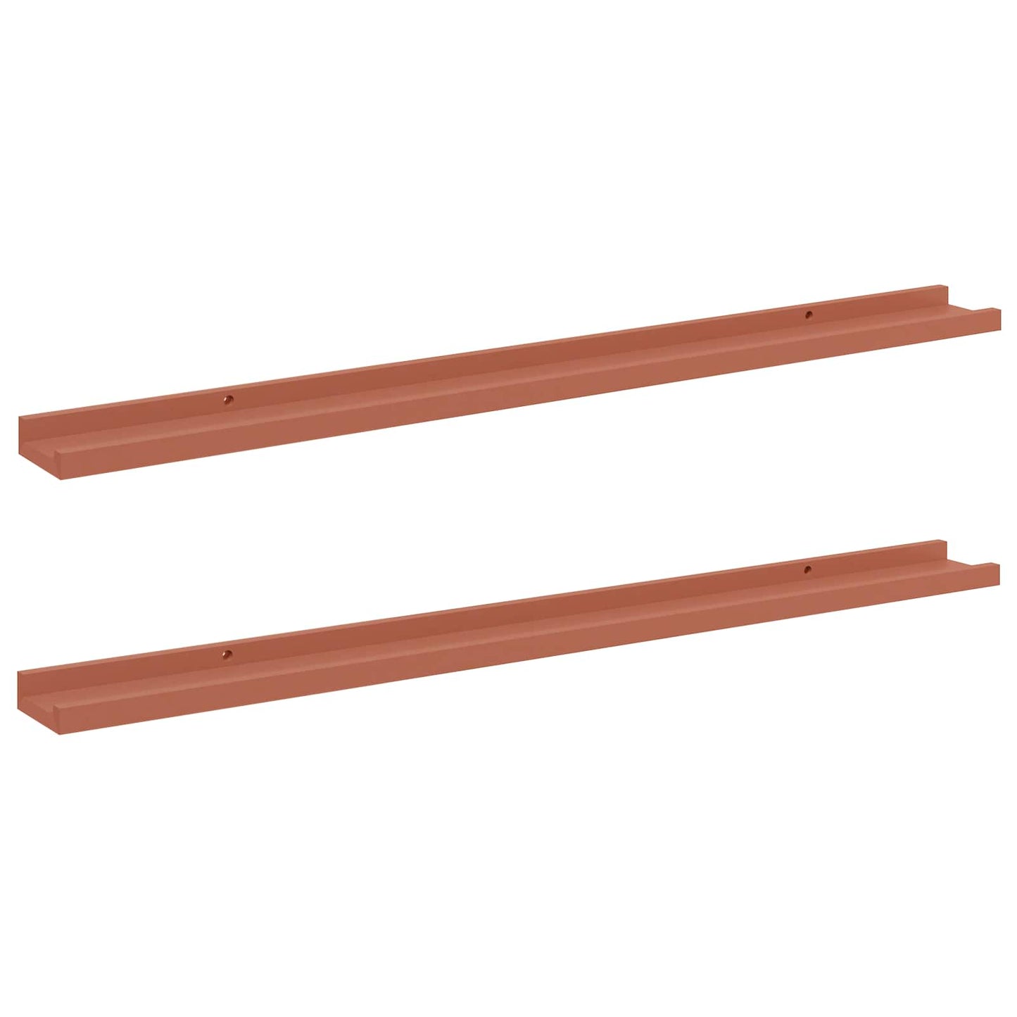 Wandplank met plank 2 pcs Rood 100 x 9 x 3 cm Bewerkt hout