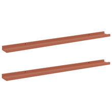 Wandplank met plank 2 pcs Rood 100 x 9 x 3 cm Bewerkt hout