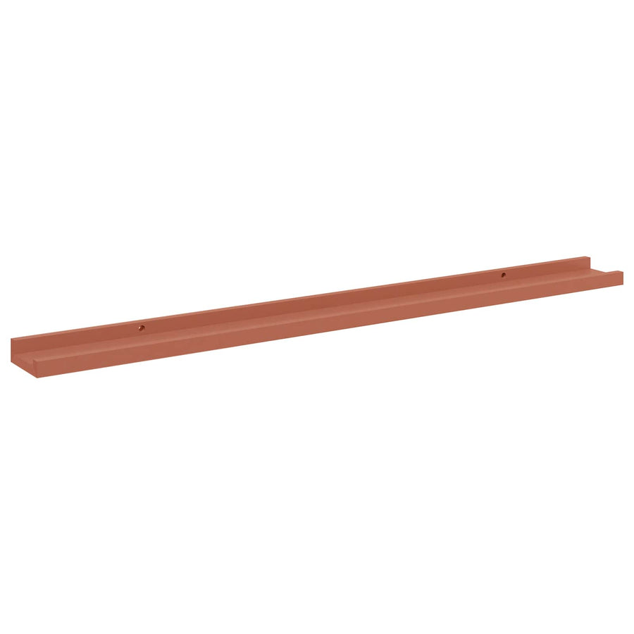 Wandplank met plank 2 pcs Rood 100 x 9 x 3 cm Bewerkt hout