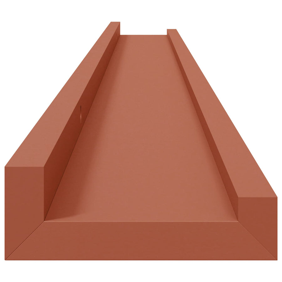 Wandplank met plank 2 pcs Rood 100 x 9 x 3 cm Bewerkt hout