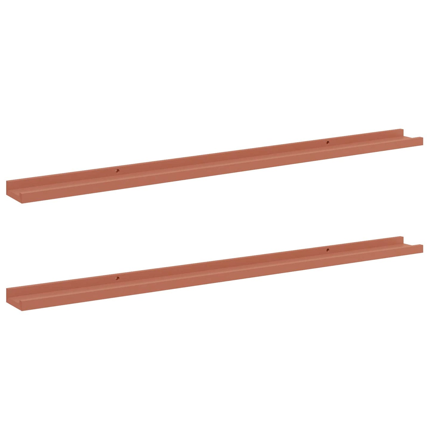 Wandplank met plank 2 pcs Rood 115 x 9 x 3 cm Bewerkt hout