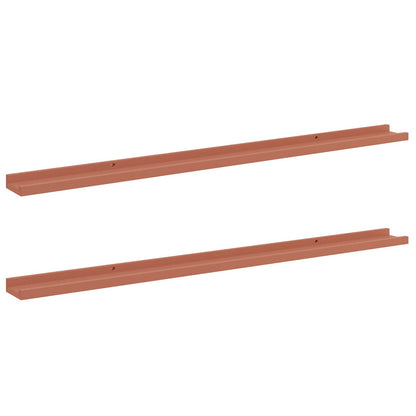 Wandplank met plank 2 pcs Rood 115 x 9 x 3 cm Bewerkt hout