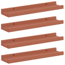Wandplank met plank 4 pcs Rood 40 x 9 x 3 cm Bewerkt hout