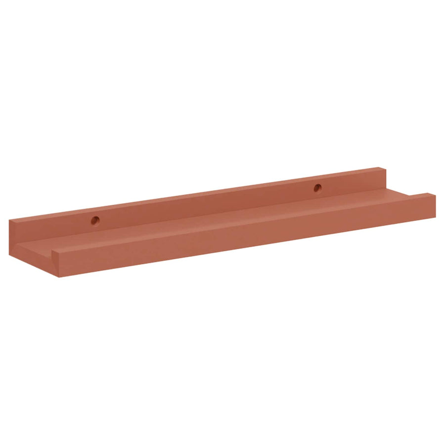 Wandplank met plank 4 pcs Rood 40 x 9 x 3 cm Bewerkt hout