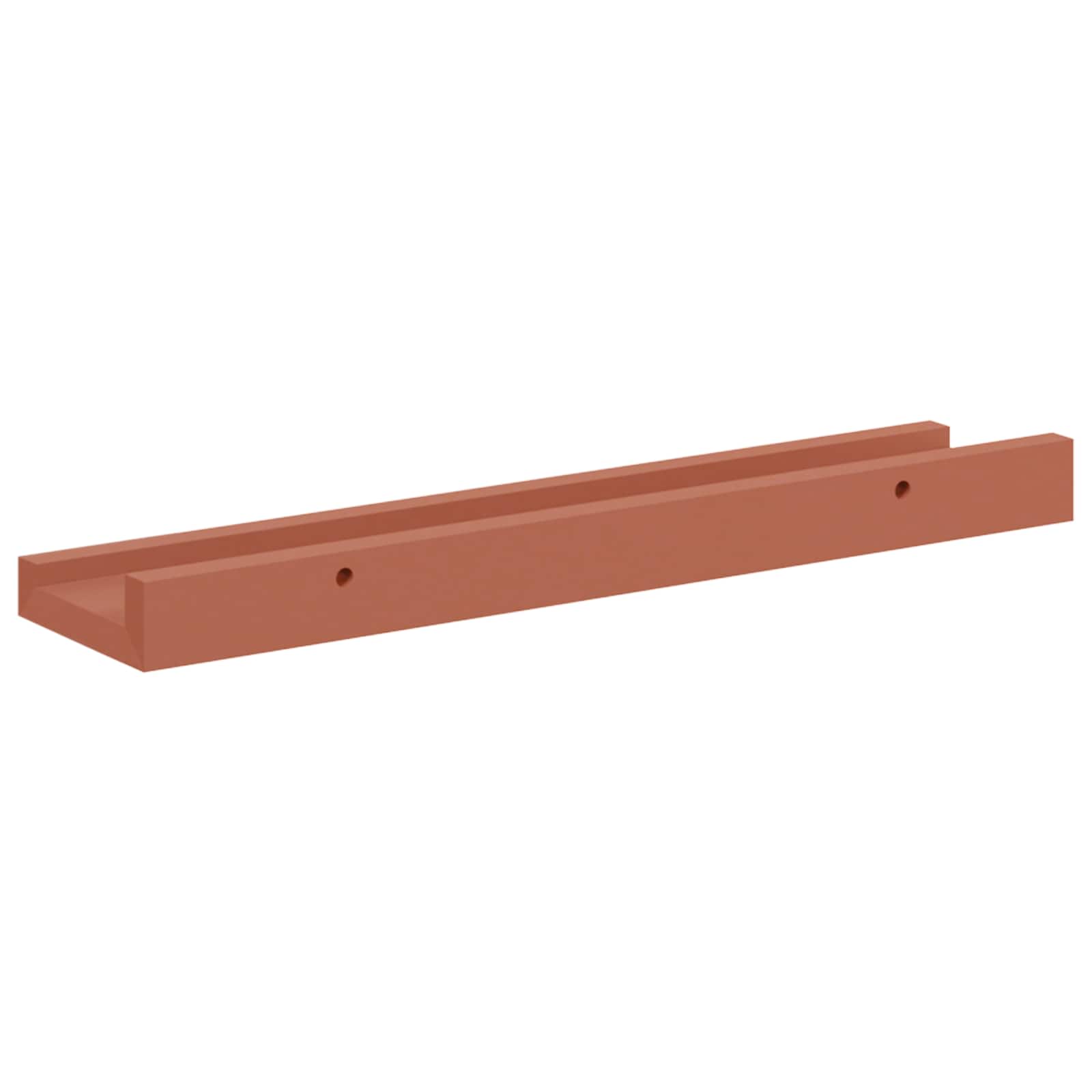 Wandplank met plank 4 pcs Rood 40 x 9 x 3 cm Bewerkt hout