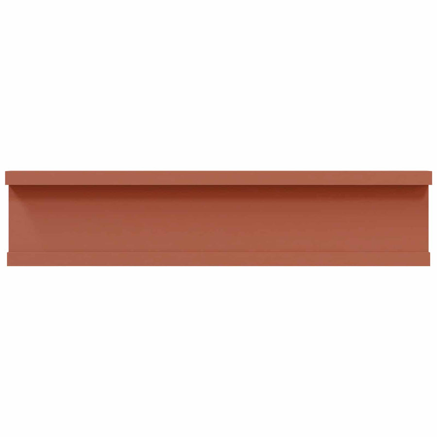 Wandplank met plank 4 pcs Rood 40 x 9 x 3 cm Bewerkt hout