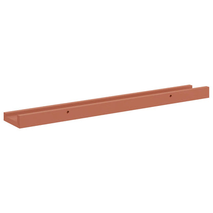 Wandplank met plank 4 pcs Rood 60 x 9 x 3 cm Bewerkt hout