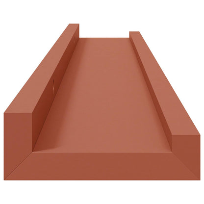 Wandplank met plank 4 pcs Rood 60 x 9 x 3 cm Bewerkt hout