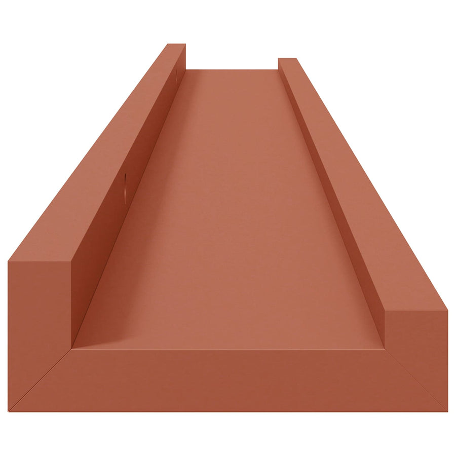 Wandplank met plank 4 pcs Rood 80 x 9 x 3 cm Bewerkt hout