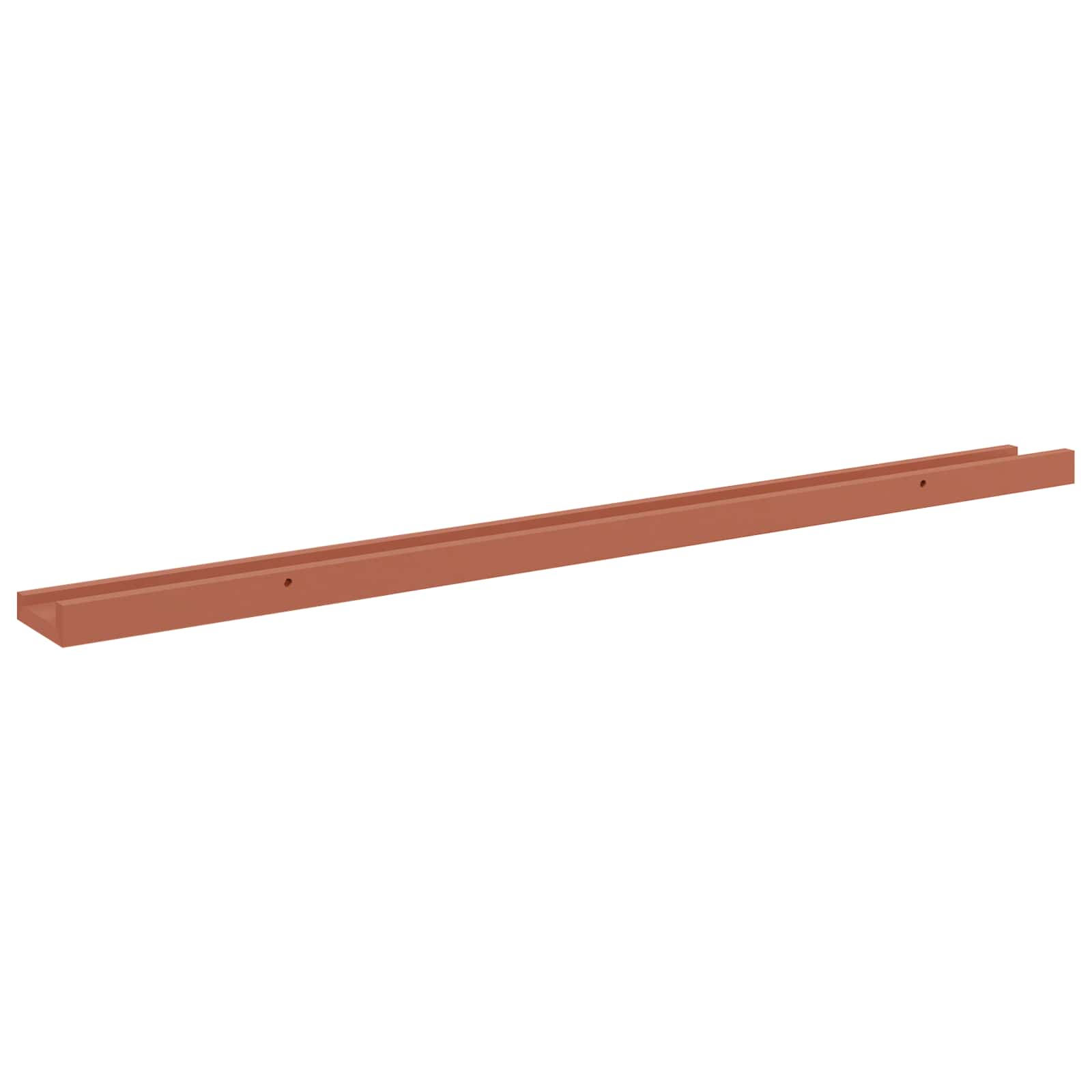 Wandplank met plank 4 pcs Rood 100 x 9 x 3 cm Bewerkt hout